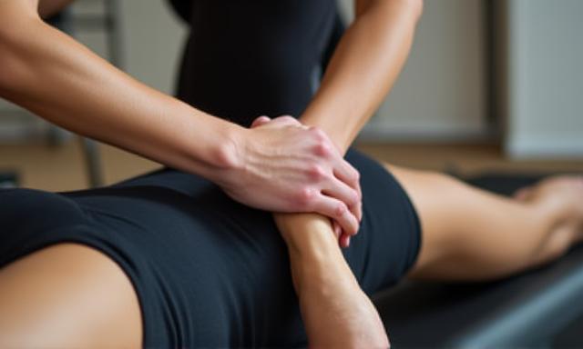 Private one-to-one pilates session Dublin — instructor assisting client with precise alignment